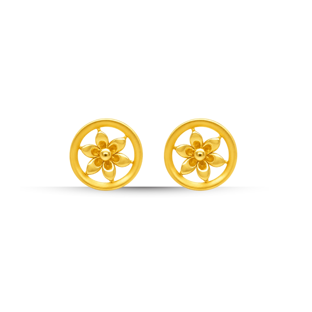 18K Gold Floral Circle Tops For Women And Kids